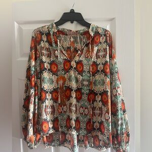 Traffic People Colorful Patterned Women's Top never worn with tags